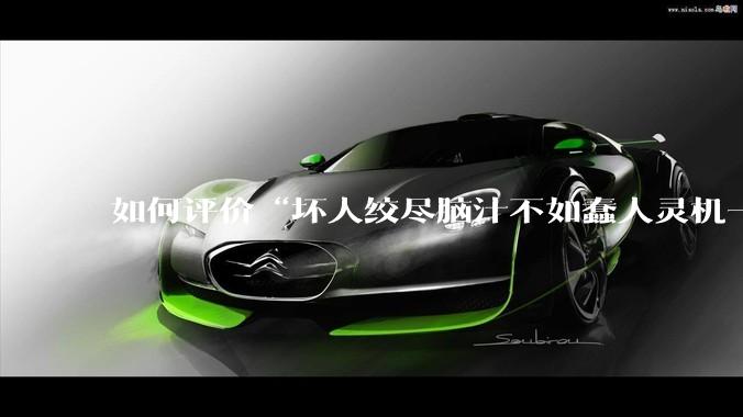 如何评价“坏人绞尽脑汁不如蠢人灵机一动”这个观点?